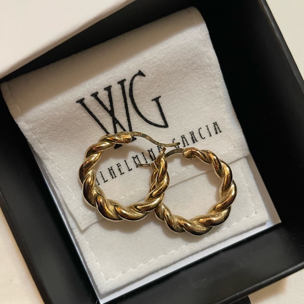 Wilhelmina Garcia Ice cream hoop earrings